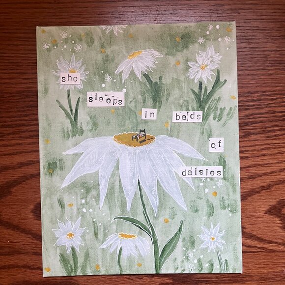 Beds of Daisies Canvas Board Art - Picture 2 of 4